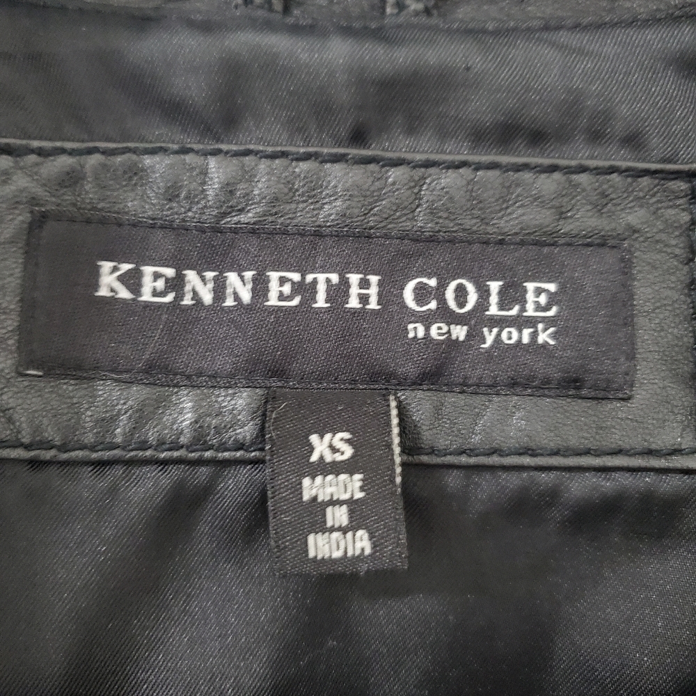 Keneth Cole Leather Moto Jacket - Picture 9 of 11
